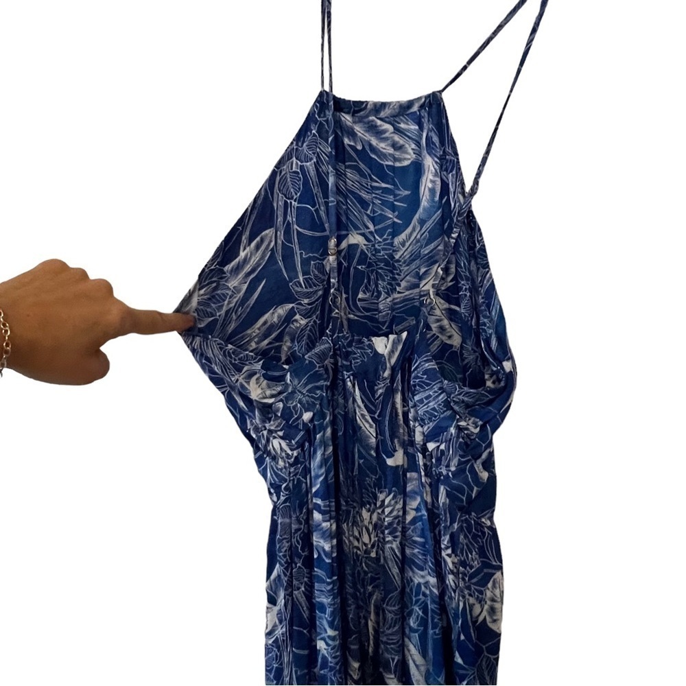 NWT Maaji Floral Print Cover Up Jumpsuit Blue M Beacheear Swim Coastal Printed - Picture 5 of 16